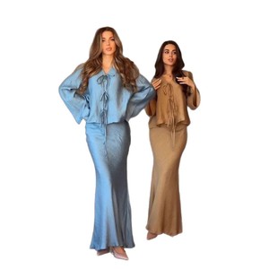 Conjunto de <span class=keywords><strong>Blazer</strong></span> y Falda Midi de Cintura Alta con Efecto Adelgazante, Estilo de Moda para Principios de Otoño <span class=keywords><strong>H</strong></span>-2287 - Product Image 5