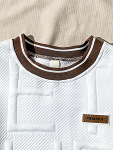 Nouveauté Ensemble de vêtements décontractés pour garçons Manches courtes T-<span class=keywords><strong>shirt</strong></span> à lettres + Shorts 2 pièces Tenue pour enfants - Product Image 3