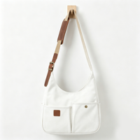 Grand sac à bandoulière en toile pour femme, multi-poches, décontracté, pour les voyages, le quotidien, sac à main personnalisable