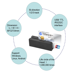 Hot Selling Access <strong>Control</strong> MSR003 Magnetic Stripe Card Reader USB Interface Card Reader POS <strong>Atm</strong> Machine - Product Image 4