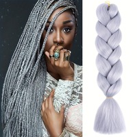 Dreadlocks synthétiques haute température fabriqués à la machine en couleurs arc-en-ciel unies pour extensions de cheveux au crochet