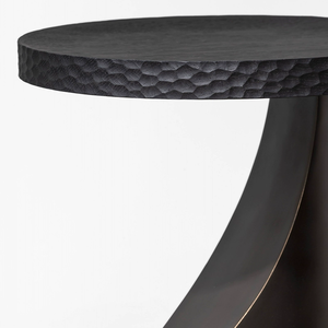 Bord rond noir <span class=keywords><strong>quelques</strong></span> coins <span class=keywords><strong>quelques</strong></span> petits appartements Type salon bois massif Vintage petite Table basse chambre Table de chevet - Product Image 4