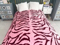 Couverture en tissu minky imprimé de style coréen personnalisée, chaude, douce et luxueuse, 100% polyester, couverture Raschel pour lit