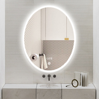 Miroir de maquillage ovale intelligent à Led, nouveau Design, miroir à lumière sur mesure pour Salon de coiffure, taille sur mesure