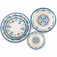 Premium Melamin-Geschirr im Mediterranen Stil, Bemalte Serie, Tafelservice für Afrika, Nahost, Hotels, Restaurants, Großhandel