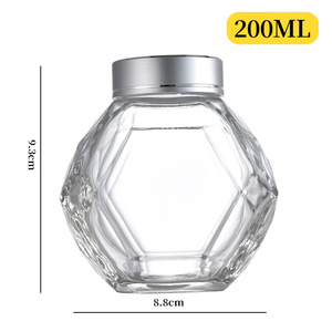 Nuevo Diseño de Tarro de Miel Cilíndrico de Vidrio Borosilicato de 380 ml con Tapa de Bambú y Collar Metálico, Almacenamiento Hermético para Miel y Mermelada - Product Image 6