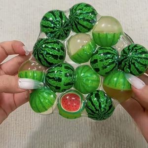 NEW Tiktok Viral Summer Watermelon Handmade Ball <b>Squishy</b> Toy Stress Relief Gift for Kids Adults Crunch Therapy Desk Toy - Product Image 1