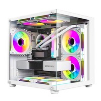 Tempered Glass PC Case Micro ATX MATX Desktop RGB PC Gaming Computer Cases Case PC Casin Gamer Casing Cabinet