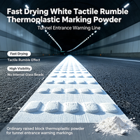 Revêtement thermoplastique jaune convexe haute résistance à la compression pour marquage routier, pour lignes de circulation opposées sans traversée