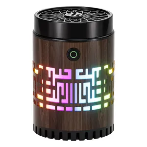 Middle East Arab Quran Speaker RGB Light Bukhoon Mini USB Arabic Bakhoor Electric Incense Burner for Ramadan EID gifts Islamic