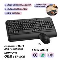 Combo de Teclado y Ratón Inalámbrico Ergonómico de 2.4G, 104 Teclas, Tecla Tilde, Reposamuñecas, Clic Silencioso, 3 DPI, para Windows/Mac/PC/Laptop