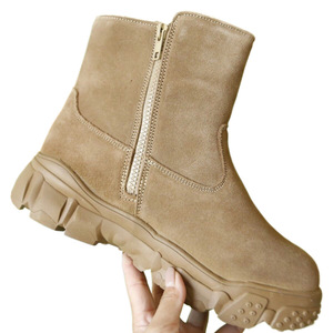 Botas de Nieve para Hombre, Color Marrón Oscuro, Media Caña, Forro Grueso de Piel de Oveja, Cálidas, Antideslizantes e Impermeables para Exteriores - Product Image 5