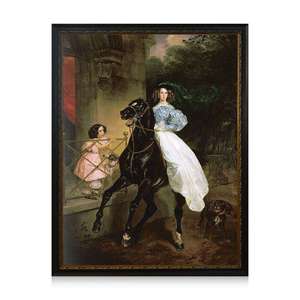 <span class=keywords><strong>Neoclasicismo</strong></span> ruso Karl Pavlovich Bryullov Horsewoman Retrato hecho a mano Pintura al óleo - Product Image 1