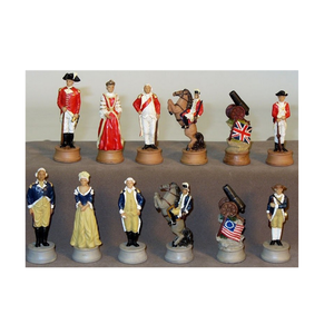 Poly resin Schachfiguren American Revolution gemalte Figur