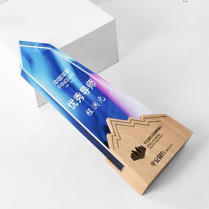 Trophées en cristal OEM ODM pour la vente au détail, médailles en cristal avec impression UV, trophées en verre cristal avec base en bois, récompenses de victoire - Product Image 6