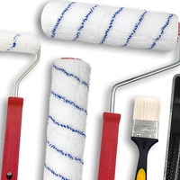 Kit de peinture mural et de sol pour la maison, comprenant un ensemble d'outils manuels, des rouleaux de peinture en microfibre et plastique de 4 et 9 pouces, un plateau et une boîte de rangement OEM