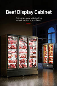 Congélateur Vitrine Commerciale -25°C Monotempérature à Refroidissement par Air, Vitrine Réfrigérée 3 Portes en Acier Inoxydable pour Aliments Surgelés - Product Image 2