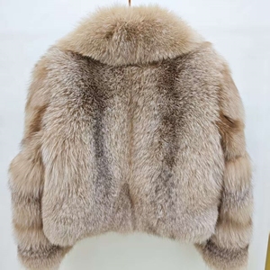 Yeni Kışlık Tam Deri Bayan Gerçek Tilki Kürk Ceket Büyük Kürk Lüks Kadınlar İçin Gerçek Doğal Altın Ada Tilki Kürk Mont - Product Image 6