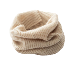 Men Women Soft Warm Thin Winter Solid White 100% Merino <strong>Wool</strong> Scarf <strong>Snood</strong> Neck Warmers Ribbed Knit Short - Product Image 1
