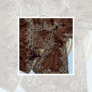 La blusa de lujo Sari de seda de gasa Fandy más reciente de diseñador indio exclusivo superventas ropa de fiesta étnica de calidad superior para mujer - Product Image 1