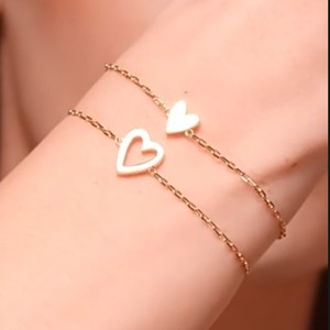 Conjunto de Dos Piezas de Pulsera Ajustable y Colgante con Forma de Corazón para Mujer, Estilo Moderno, Amor y <span class=keywords><strong>Amistad</strong></span> - Product Image 3