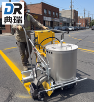 Machine de marquage routier électrique thermoplastique avec distributeur de billes de verre simple pour la construction de routes et de parkings