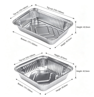 Boîte à lunch en aluminium résistant aux hautes températures, compatible four, récipient en aluminium non revêtu pour la cuisson au four