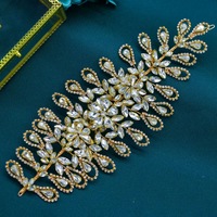 Appliques en strass cristal argenté et doré, motifs floraux pour la décoration de robes