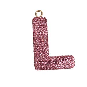 Porte-clés Lettres Anglaises à Succès avec Petits Pendentifs Diamant Multicolores pour Accessoires de Sac et Pièces Intérieures de Voiture - Product Image 2