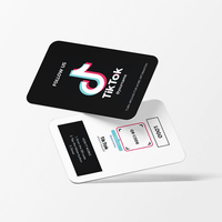 Muestra Gratuita de Etiqueta NFC Acrílica Personalizada con Código QR para Negocios, Redes Sociales como Facebook y TikTok, y Soporte para Reseñas de Google