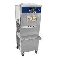 Nieuwe 3-smaken roestvrijstalen softijs- en bevroren drankencombinatiemachine met grote capaciteit voor fruit- en melk-sundae's
