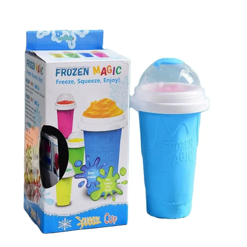 Chidren DIY Magic Slushy Maker Summer Squeeze Slushie Cup Homemade Milk Shake Maker Cooling Slush Cup