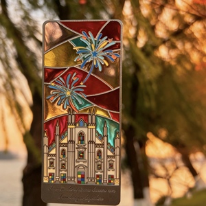 Segnalibro in Metallo Personalizzato con Foglia <span class=keywords><strong>d</strong></span>'Oro in Resina, Fiore Pressato, Lega di Zinco, Acciaio Inossidabile Inciso, Sublimazione, Farfalla, Croce, Gesù - Product Image 3