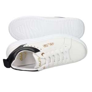 4Us Paciotti Baskets pour femmes, blanches et noires, à plateforme épaisse - Product Image 5
