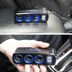 120W 12-24V voltmetro QC3.0 adattatore per auto <span class=keywords><strong>USB</strong></span> 3 porte doppio caricatore <span class=keywords><strong>USB</strong></span> con 3 presa di ricarica rapida adattatore per accendisigari - Product Image 5