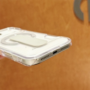 Hand Strap Clear <b>PC</b> Shockproof Phone Case <b>for</b> iPhone 17 Pro Max 16 15 14 With <b>Card</b> Slot <b>Wireless</b> Magnetic Charging Cover - Product Image 6