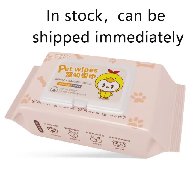 Private Label OEM Soft di alta qualità per cani e gatti salviettine umidificate all'ingrosso per animali domestici