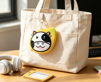 Porte-clés en peluche vache mignonne personnalisable OEM ODM, rembourré en coton PP, unisexe pour enfants, cadeaux promotionnels