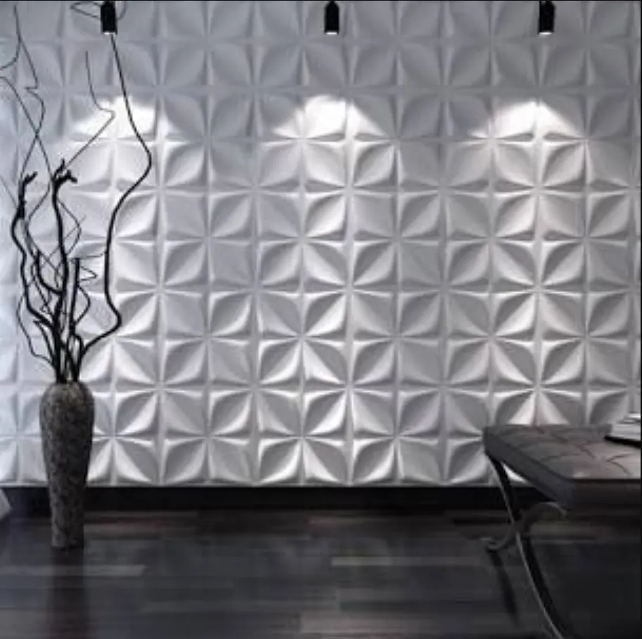 Painéis de parede com textura 3d de pvc, decoração de casa em pvc