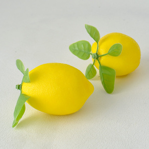 Fruta artificial de PVC de limón simulado amarillo para decoración de frutería para festividades de Halloween y Acción de Gracias - Product Image 6