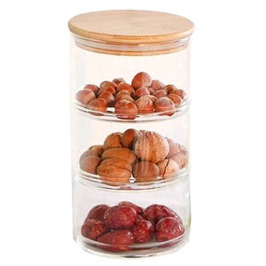Fruit Storage Can Salad Bowl Box Mason Borosilica Glass <strong>Jar</strong> Kitchen Food Bulk <strong>Container</strong> <strong>Set</strong> for Spices Dried - Product Image 3