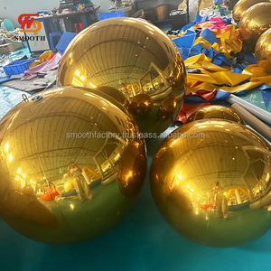 LEDA Venta al por Mayor de Decoración Personalizada para Eventos, Globo Espejo Inflable Rojo y Dorado para Bodas - Product Image 3