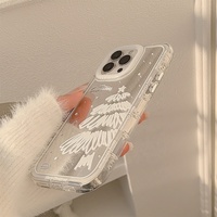 Vente en gros d'arbre de Noël miroir de maquillage pour téléphone portable étui Valentine miroir étui pour téléphone portable pour iPhone 14 15 Pro Max
