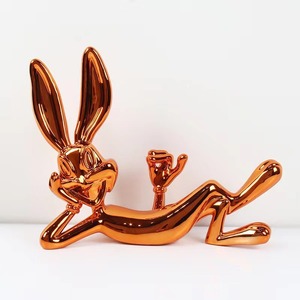 <span class=keywords><strong>Bugs</strong></span> Bunny Nhựa Thân Thiện Với Môi Rượu Vang Tủ Ánh Sáng Sang Trọng Hiện Đại Mạ Điện Thỏ Đơn Giản Phim Hoạt Hình Phòng Ngủ Phòng Khách Quà Tặng - Product Image 4