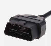 16-poliger OBD-II Stecker auf offenes Kabelende OBD2-Kabel 30cm/12 DIY Auto-Verlängerungskabel Schwarz