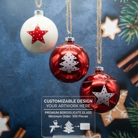Hochwertige Borosilikatglas-Kugeln Bruchsichere Weihnachtsbaum-Ornamente Festliche Party- und Heimdekoration Hängende Deko-Kugeln nach Maß