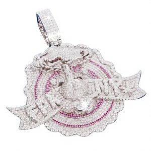 Collar con Colgante en Forma de Corona de Animal, Plata 925, Chapado en Oro, Moissanita con Corte Brillante, Engaste de Garra, Perla de Agua Dulce, Estilo Vintage - Product Image 1