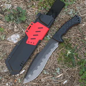 Couteau de survie multifonctionnel en acier inoxydable DK01 HK personnalisable pour le camping en plein air, manche G10, 250 mm, DIY - Product Image 5