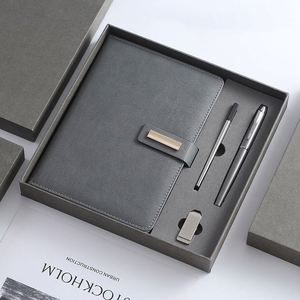 Promotional Luxury A5 Notebook Pen Set BLK Leather <b>Journal</b> Personalized Business Gift - Product Image 6