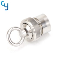 Tapón Sanitario de Acero Inoxidable + Boquilla Dorada + Tuerca para Electrodo de pH, BO, Boquilla de Sonda para Tanque de Fermentación